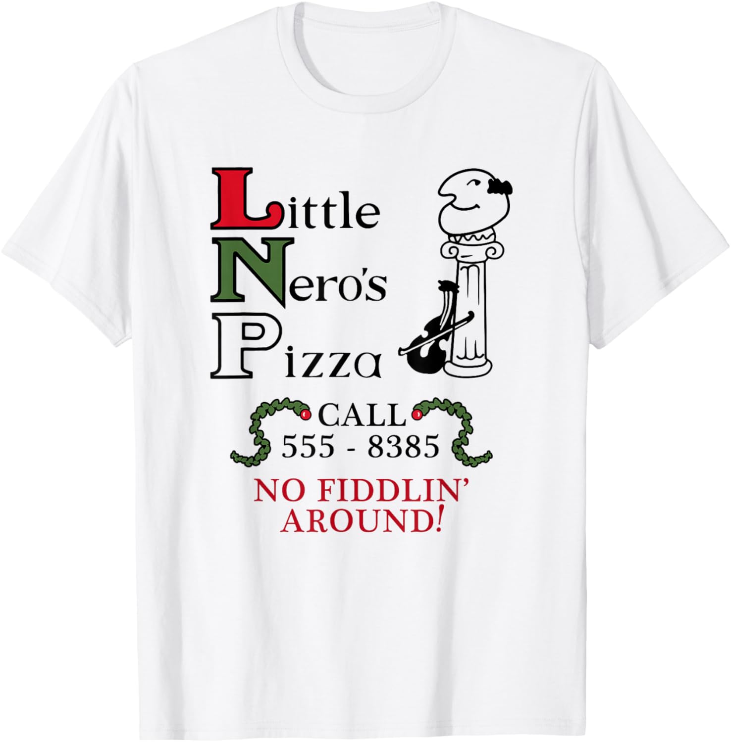 Little Nero's Pizza T-Shirt - T-Shirt | White