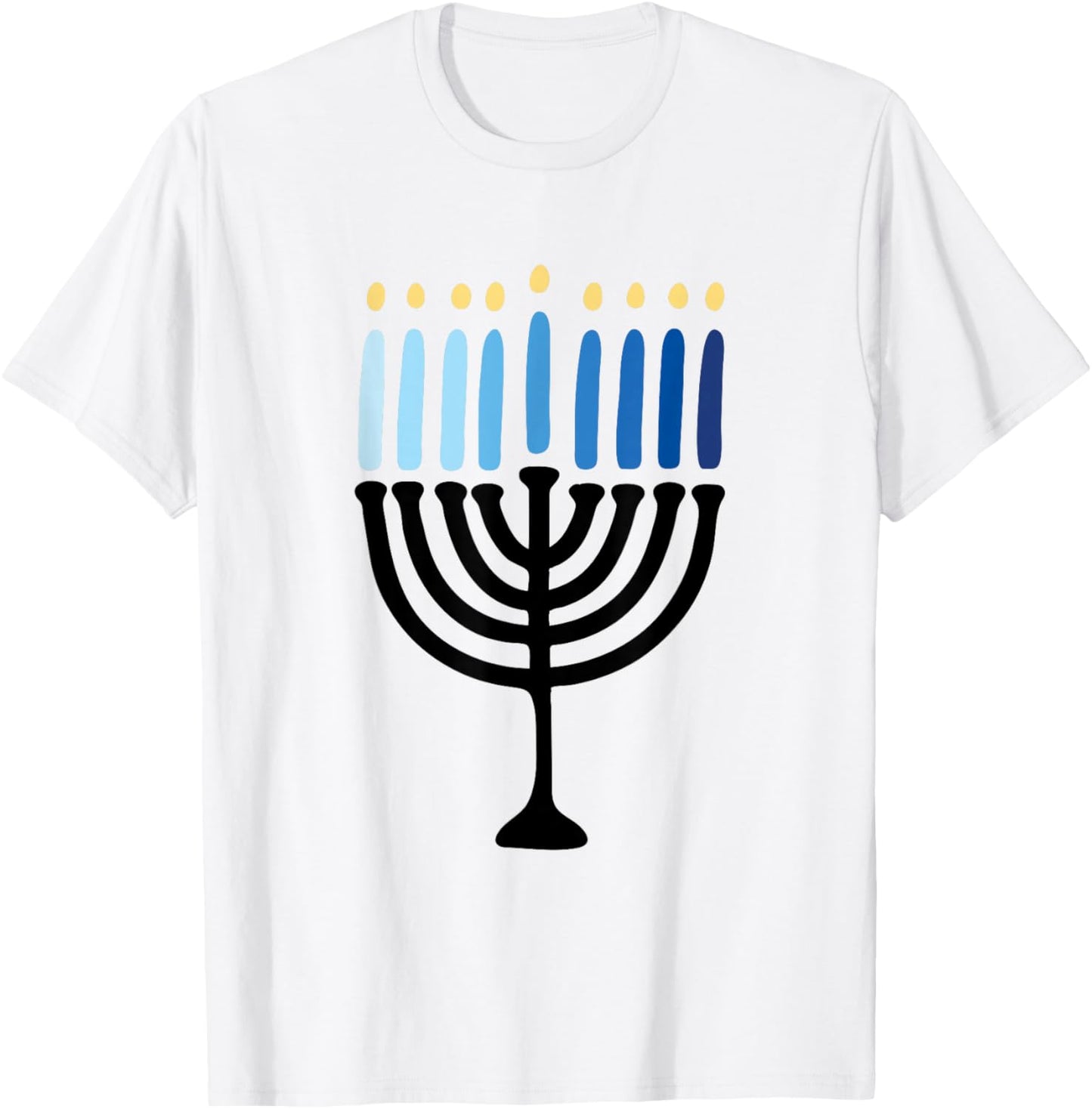 Hanukkah Minimalistic Menorah Hanukkah T-Shirt - T-Shirt | White