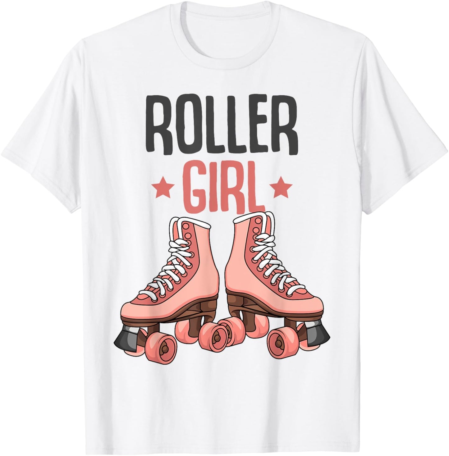 Roller Girl Roller Skates Skating Funny Girl T-Shirt - T-Shirt | White
