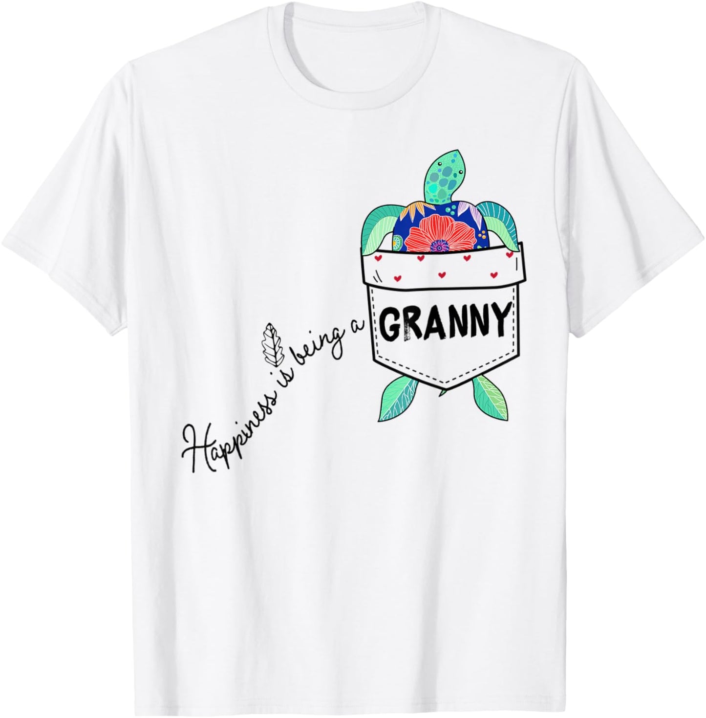Happiness is being a Granny Sea Turtle Ocean Animal T-Shirt - T-Shirt | White