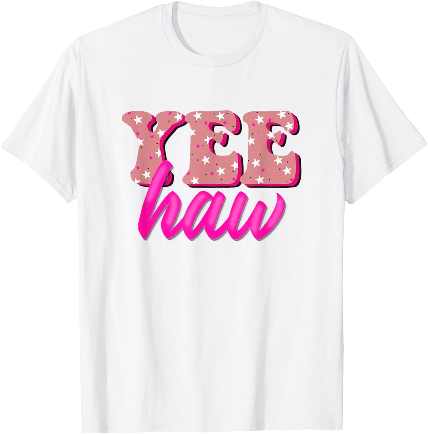 Retro Yee Haw Howdy Rodeo Western Country Southern Cowgirl T-Shirt - T-Shirt | White
