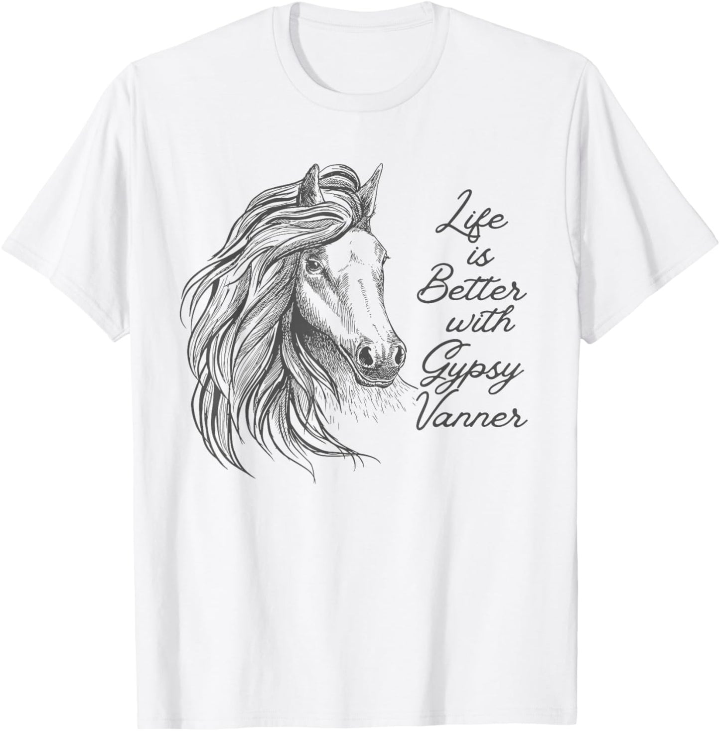 Gypsy Vanner Horse Riding Lover T-Shirt - T-Shirt | White