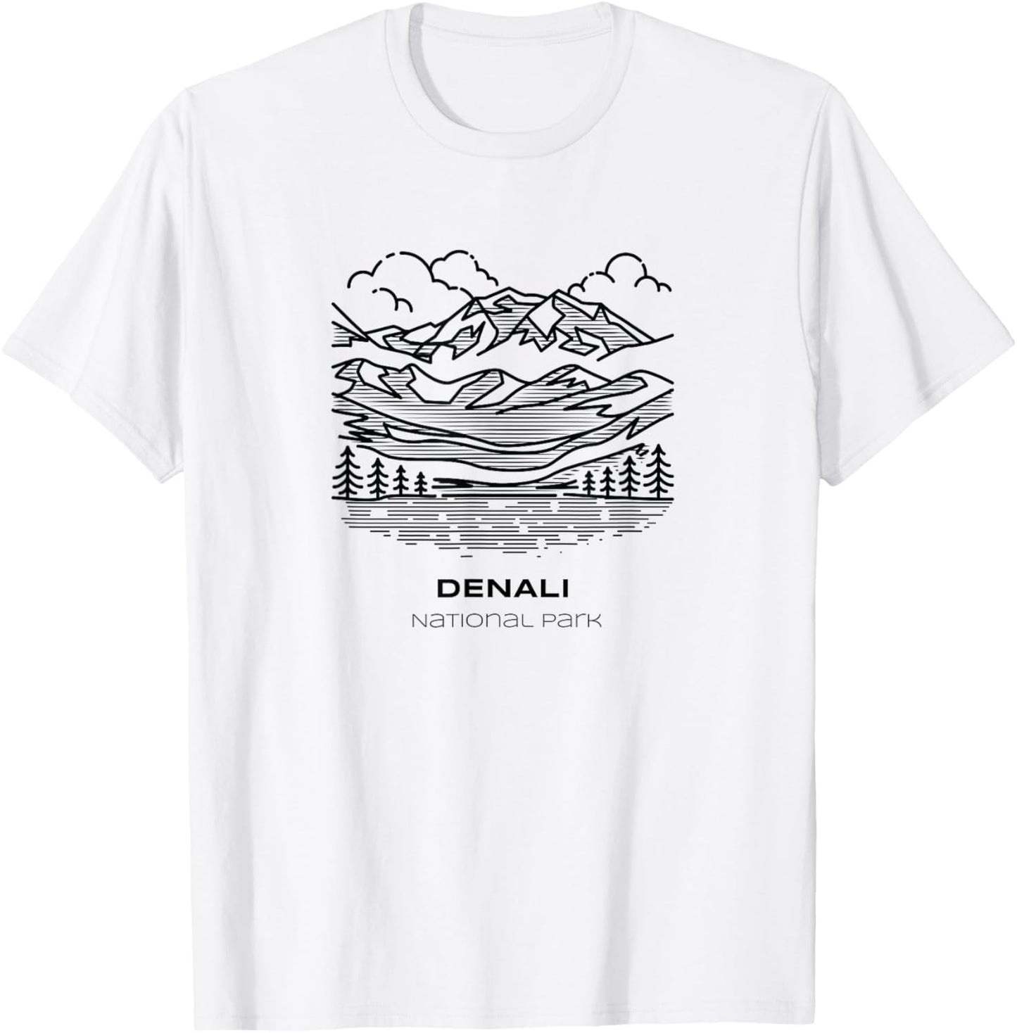 Vintage Denali National Park Hike T-Shirt - T-Shirt | White