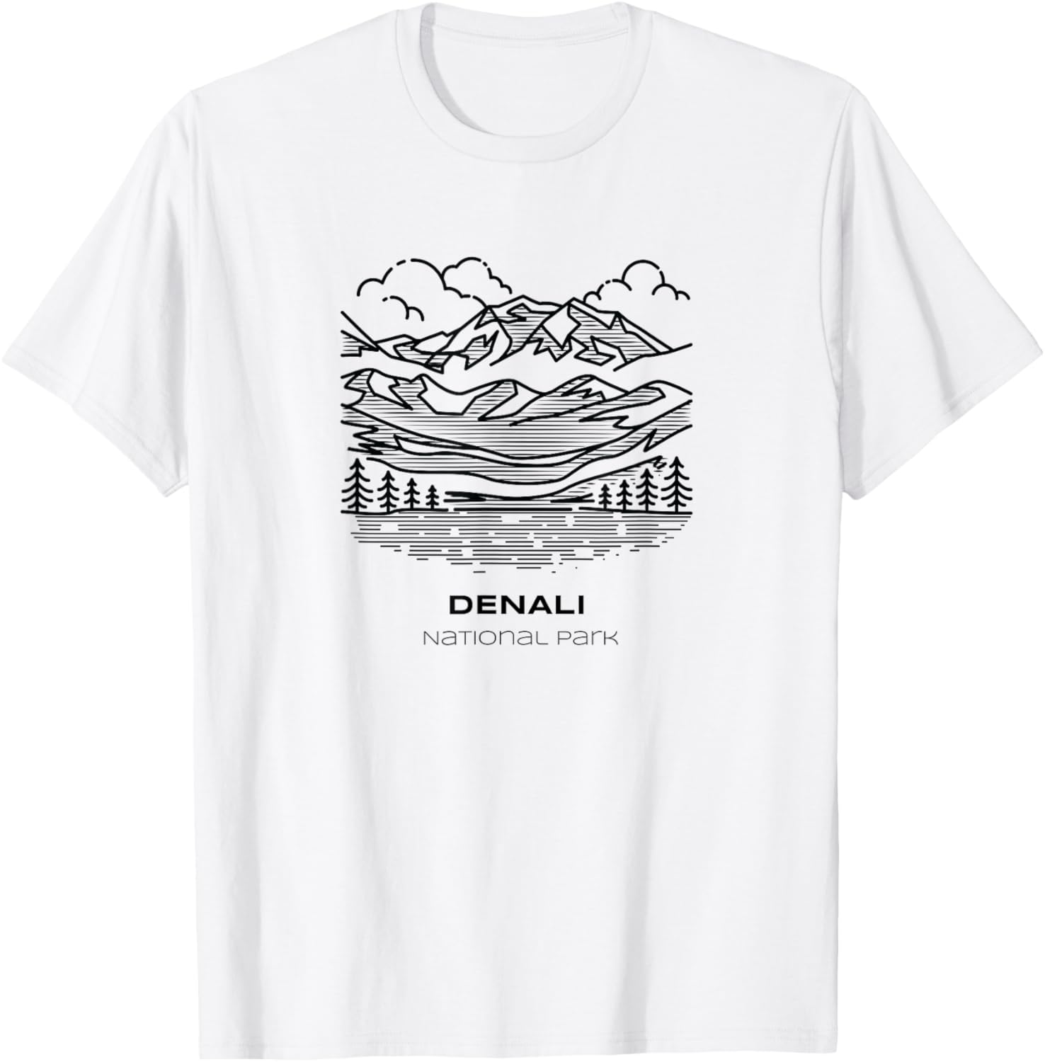 Vintage Denali National Park Hike T-Shirt - T-Shirt | White