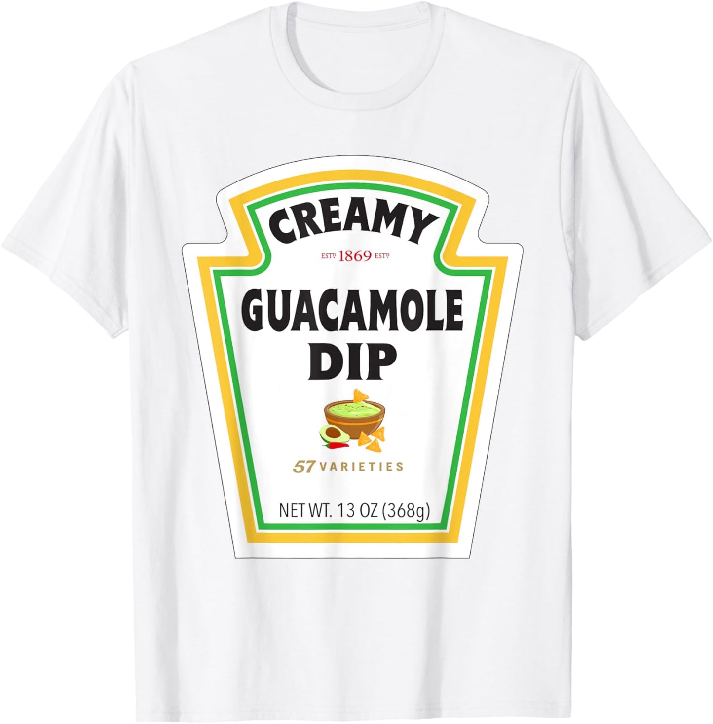 Creamy Avocado Sauce Bottle Label Funny Halloween Costume T-Shirt - T-Shirt | White