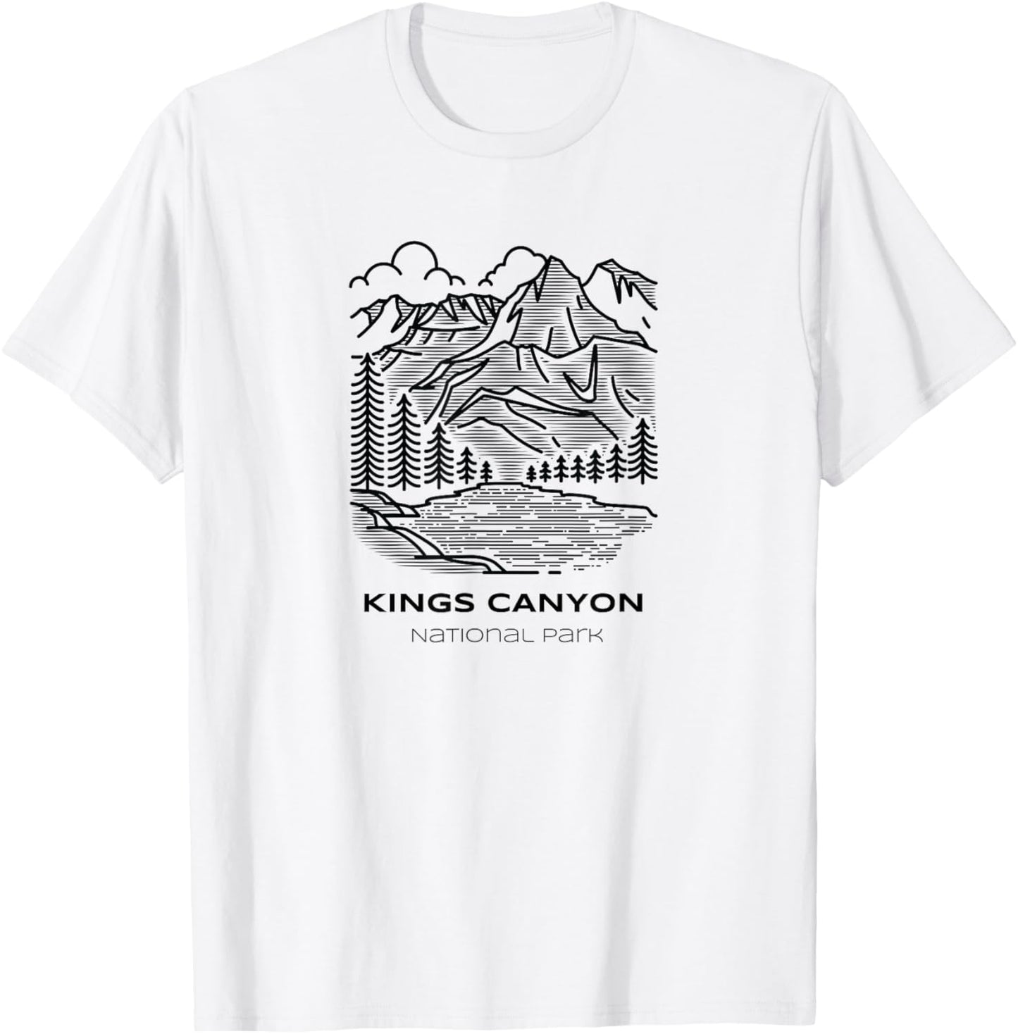 Vintage Kings Canyon National Park Hike T-Shirt - T-Shirt | White