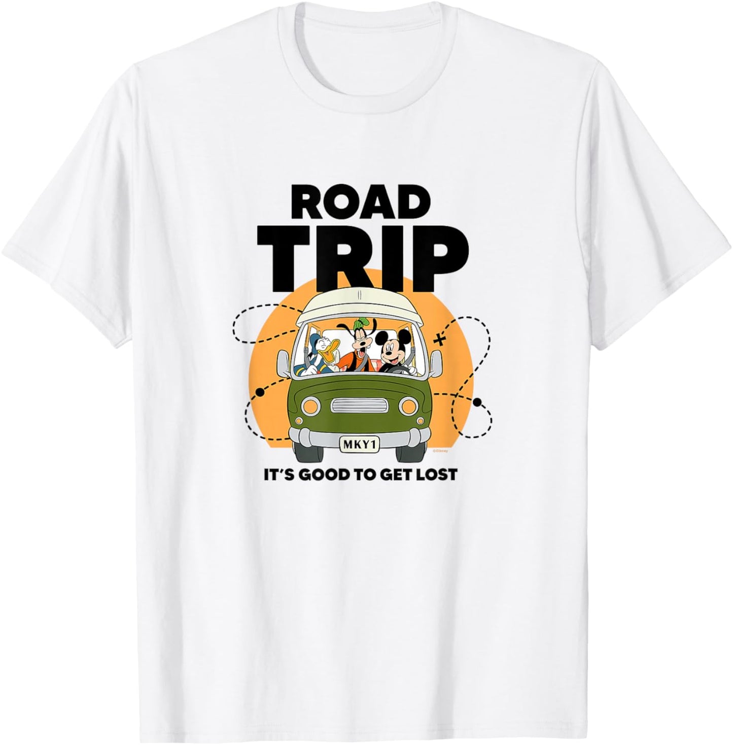 Donald, Goofy & Mickey - Road Trip T-Shirt - T-Shirt | White