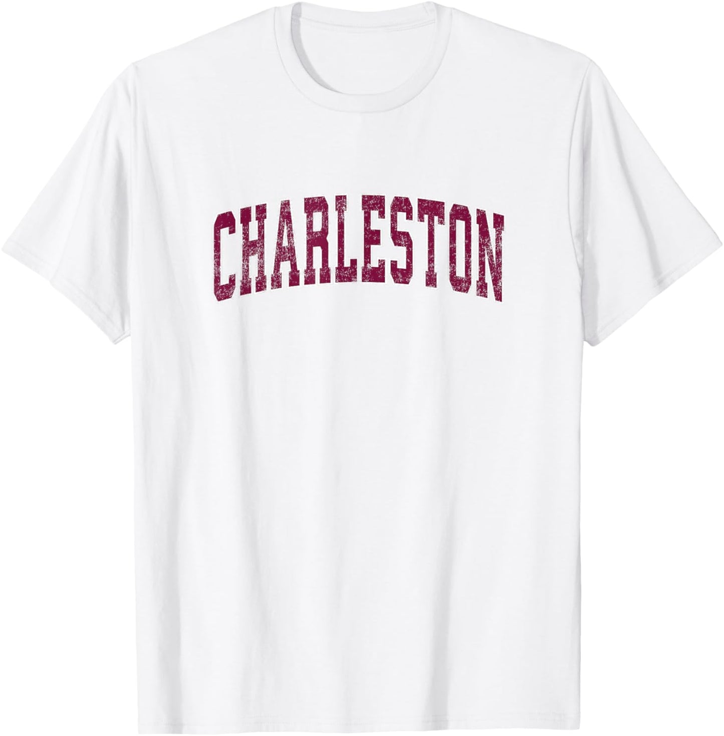 Charleston South Carolina SC Vintage Athletic Sports Design T-Shirt - T-Shirt | White