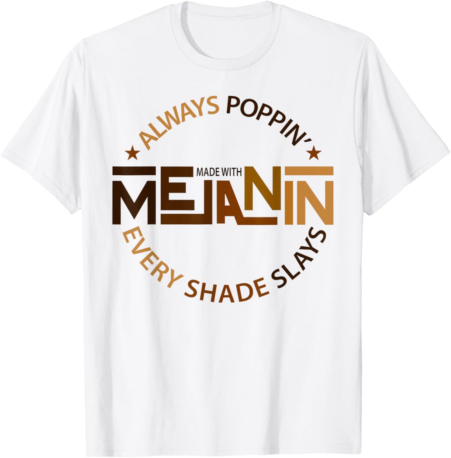 Made with Melanin Black Girl Magic Afro Beauty Black Queen Small T-Shirt - T-Shirt | White