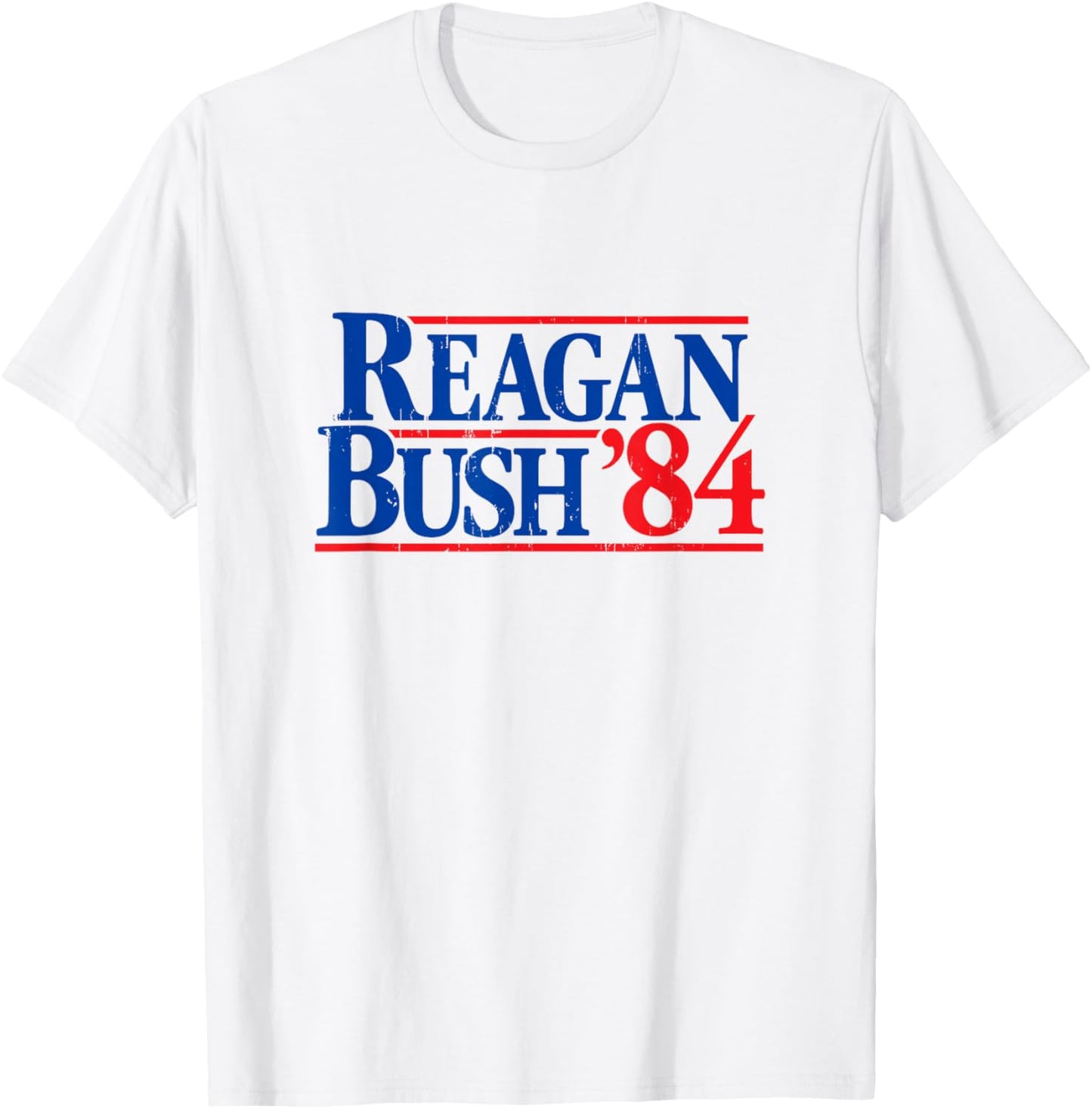 Reagan Bush '84 Vintage Republican T-Shirt - T-Shirt | White