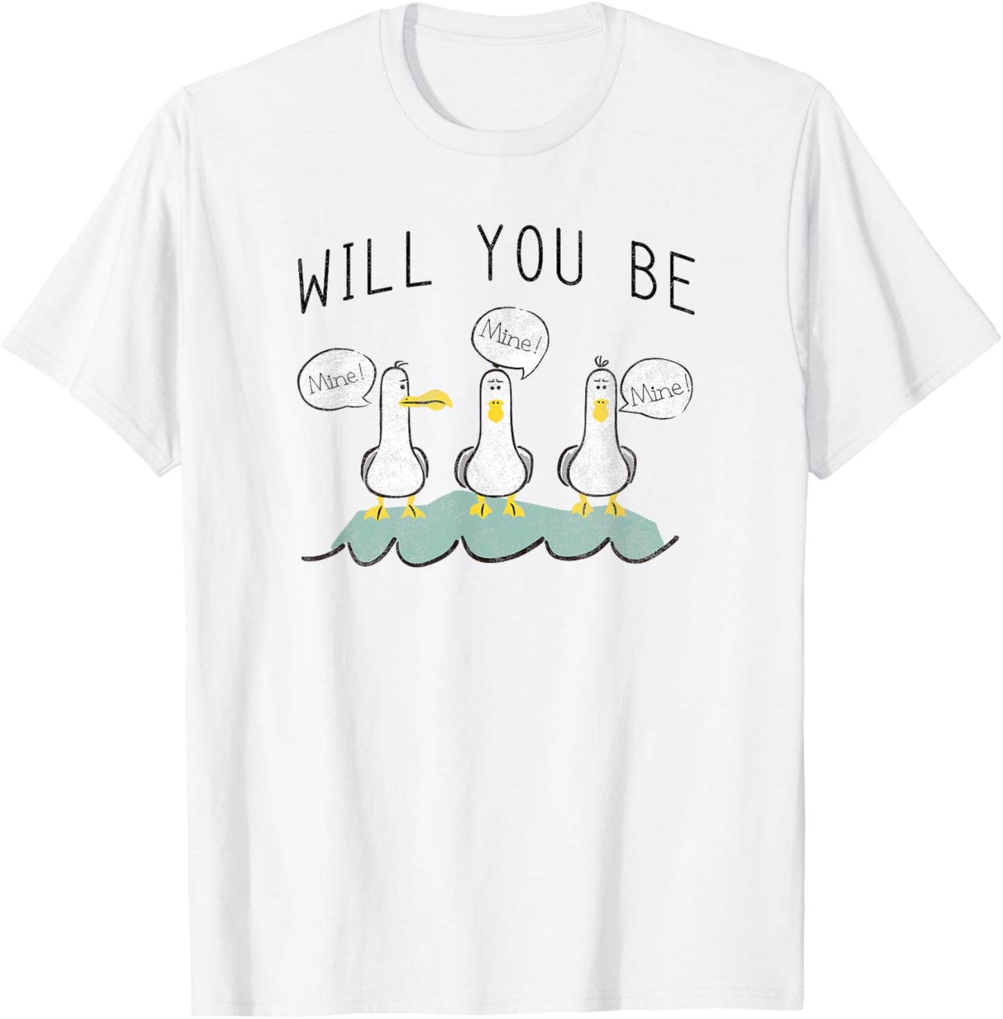 Disney Pixar Finding Nemo Valentine Will You Be Mine V2 T-Shirt - T-Shirt | White
