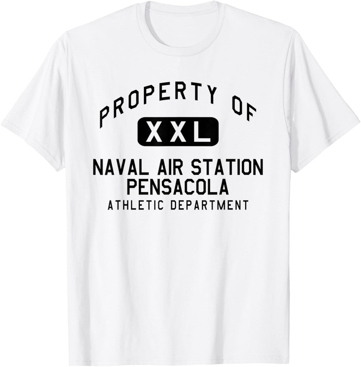 Property of Naval Air Station Pensacola Athletic Department T-Shirt - T-Shirt | White