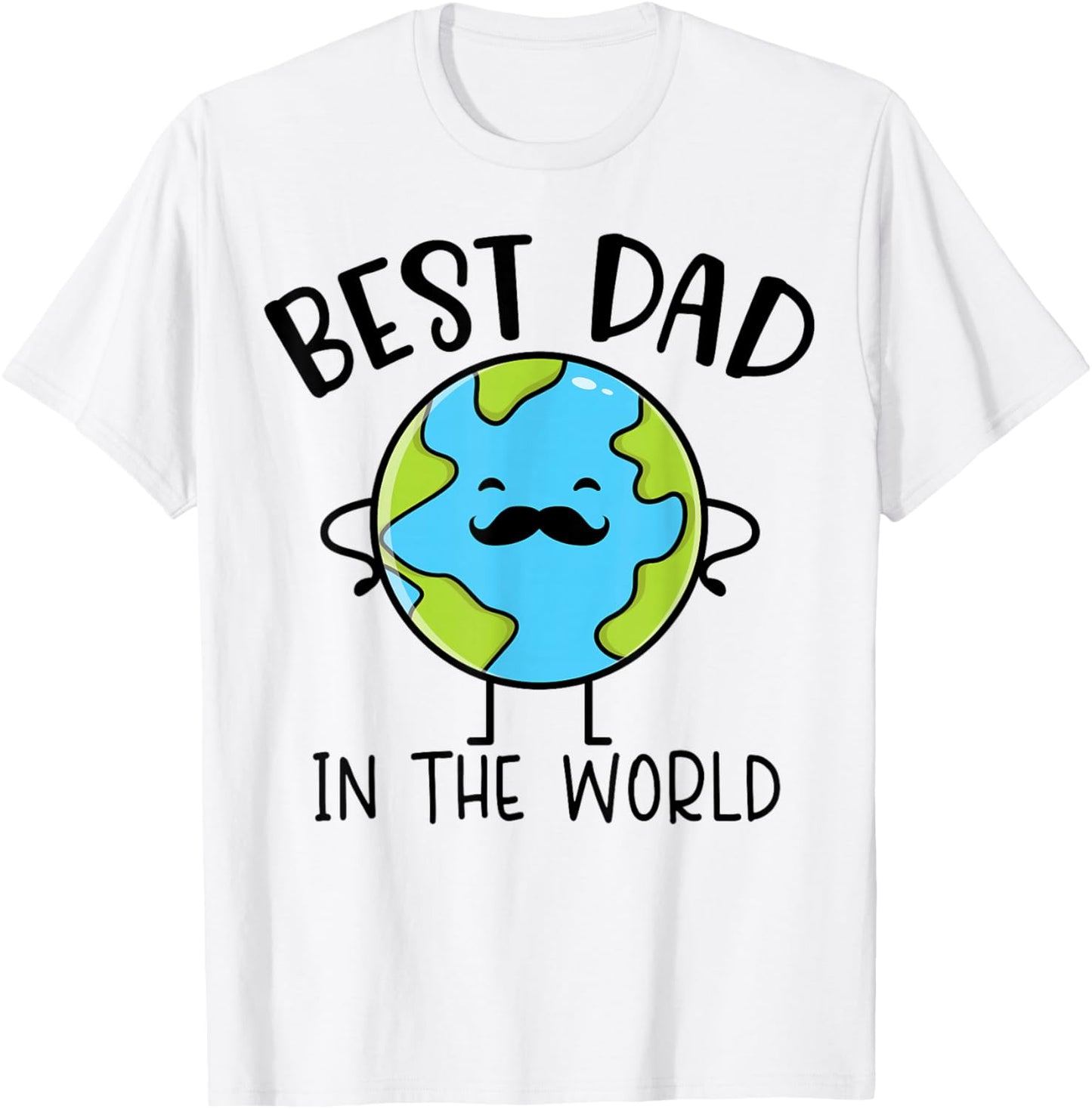 Best Dad In The World Earth Surprise Present Father's Day T-Shirt - T-Shirt | White