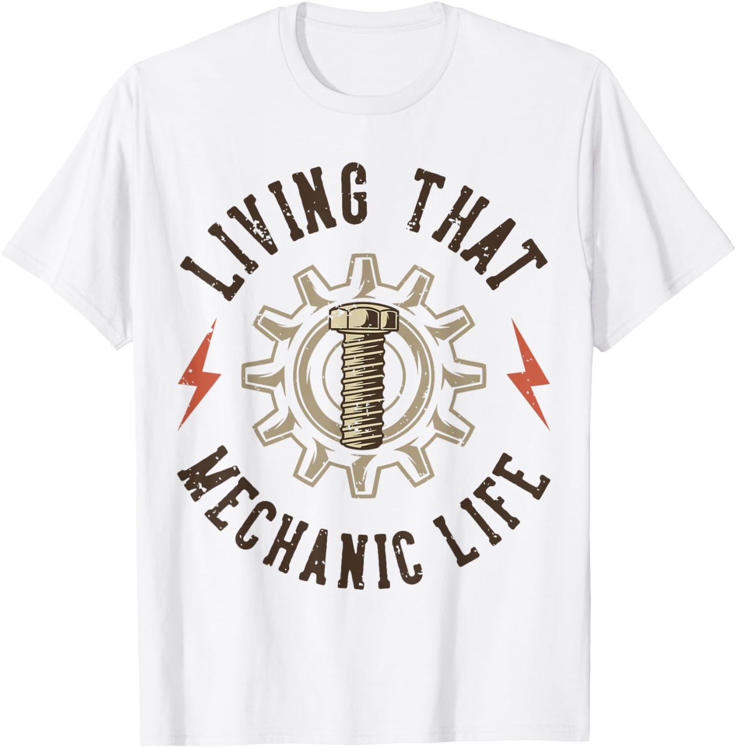 Living That Mechanic Life T-Shirt - T-Shirt | White
