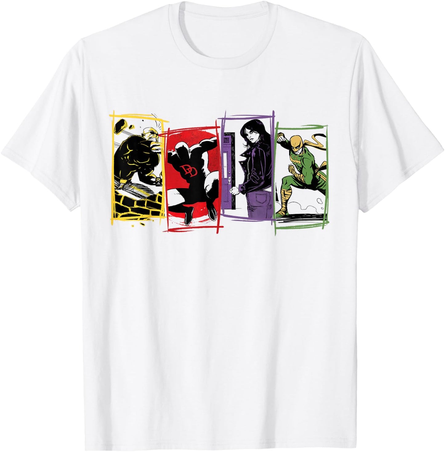 Marvel The Defenders Super Hero Team T-Shirt - T-Shirt | White