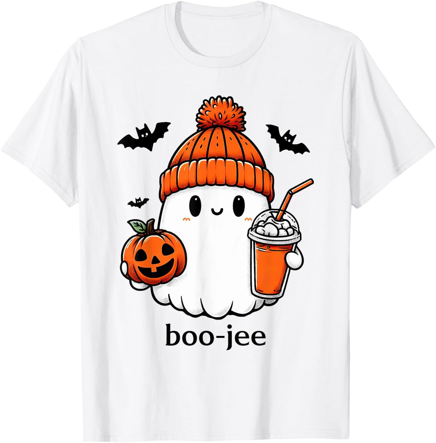 Cute Ghost Bougie Ghost Boo-Jee Halloween T-Shirt - T-Shirt | White