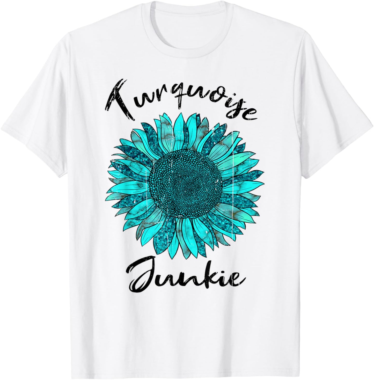 Turquoise Junkie Turquoise Gemstone Lovers Vintage Style T-Shirt - T-Shirt | White