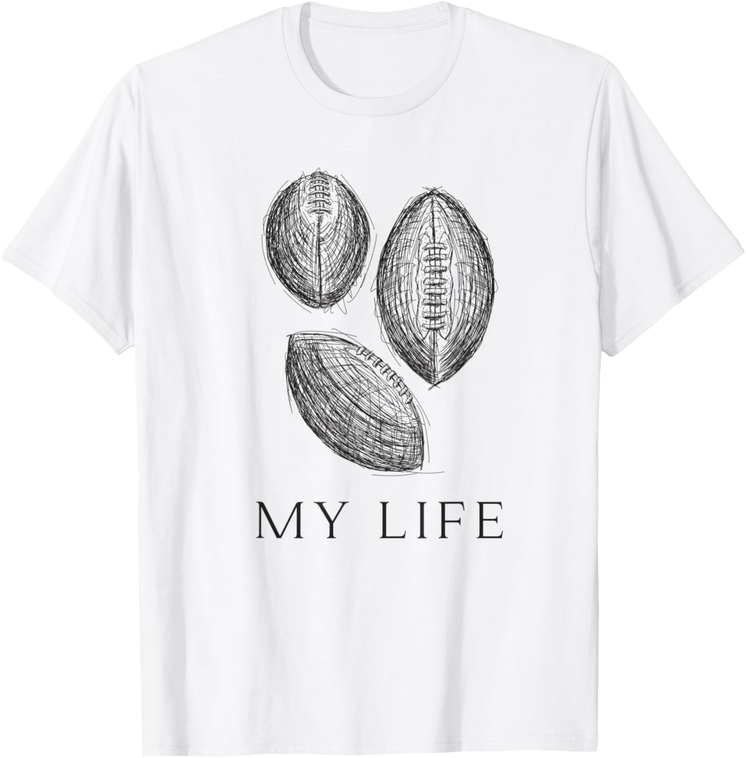 My Life Football T-Shirt - T-Shirt | White