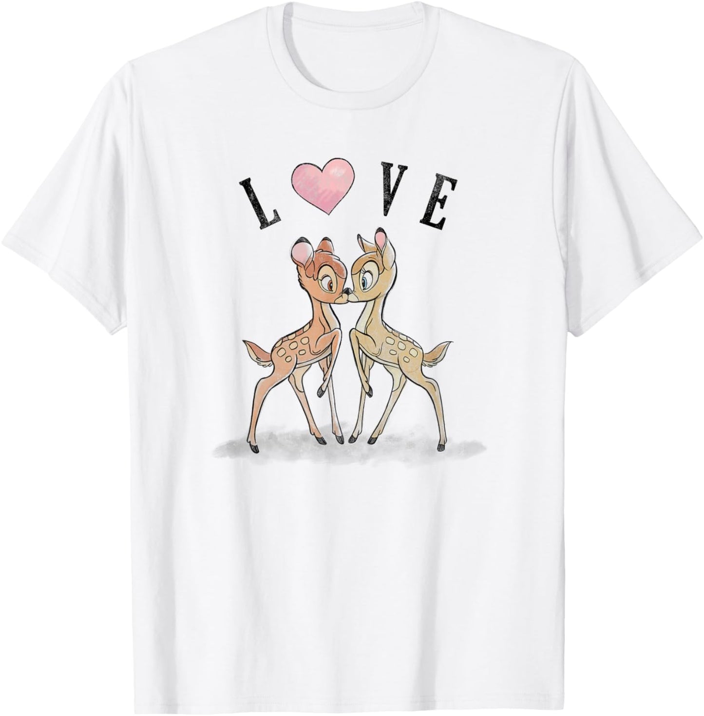 Disney Bambi & Faline Love Heart T-Shirt - T-Shirt | White