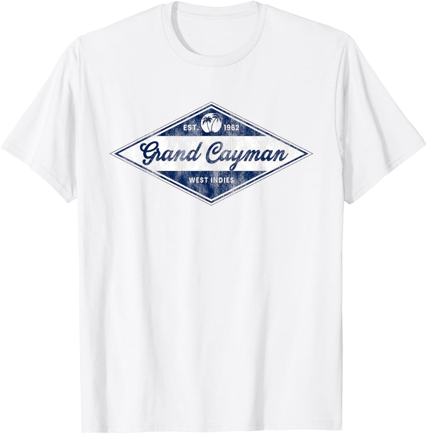 Retro Grand Cayman Islands Vintage Beach Vacation Souvenir T-Shirt - T-Shirt | White
