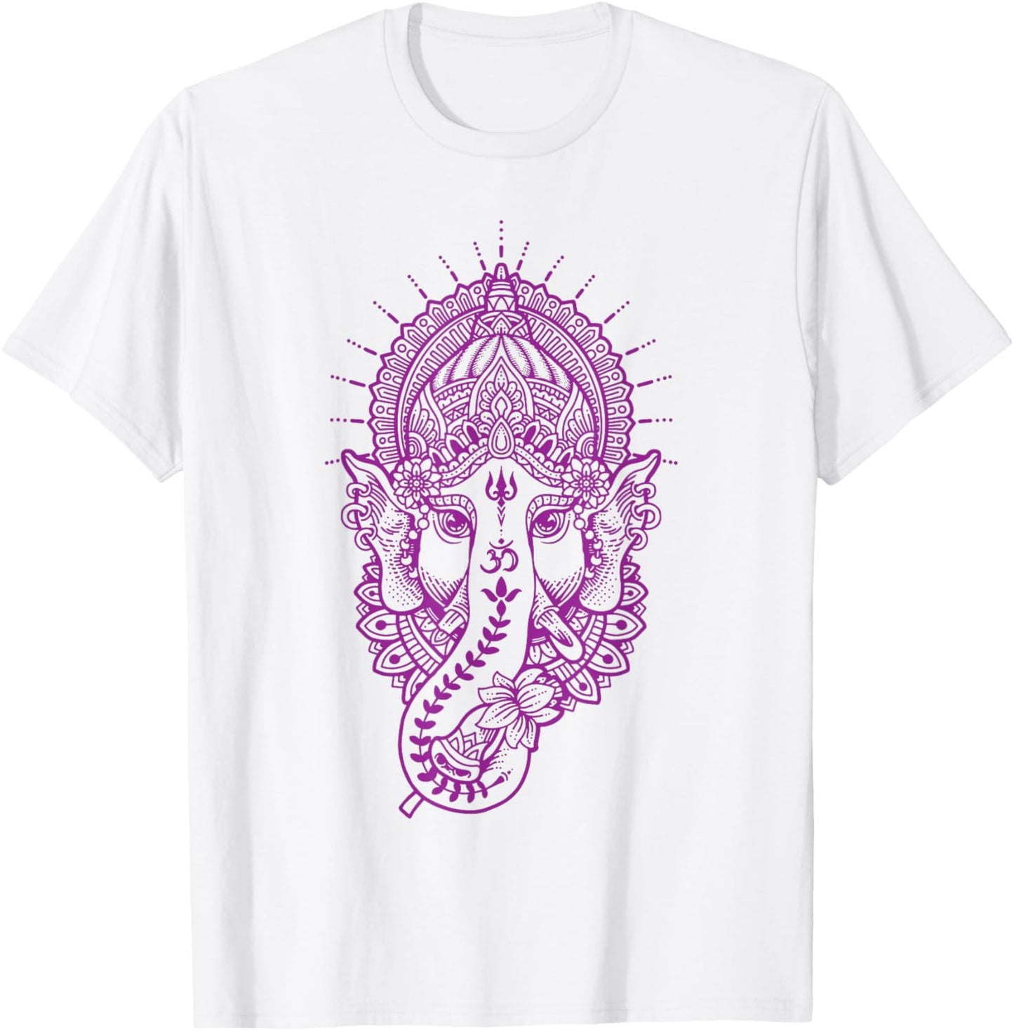 Ganesh Symbol Yoga Hindu Men Women Meditation T-Shirt - T-Shirt | White