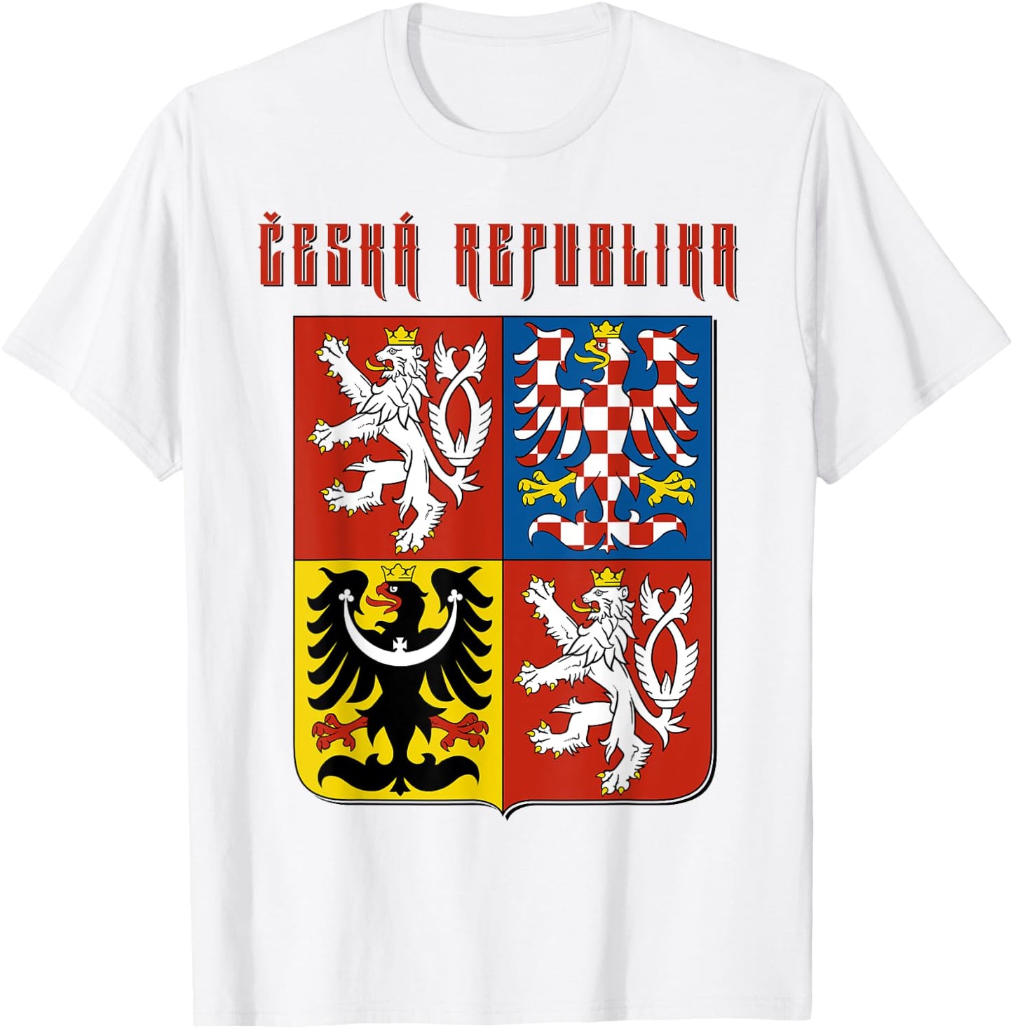 Ceská republika, Cesko, ceská vlajka Czech Patriotic Emblem Women Kids Men T-Shirt - T-Shirt | White