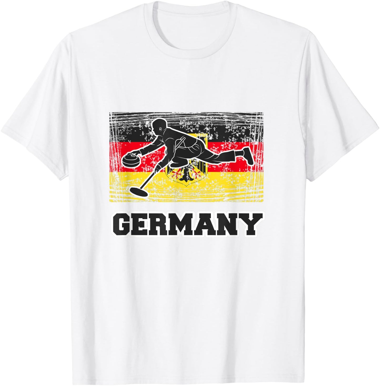 Germany Curling Team flag T-Shirt - T-Shirt | White