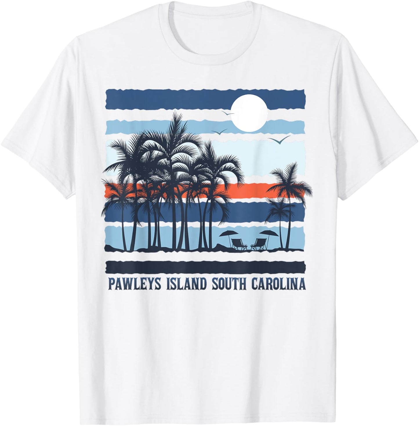 Pawleys Island South Carolina Summer 80s Beach Souvenirs Men Women Kids T-Shirt - T-Shirt | White