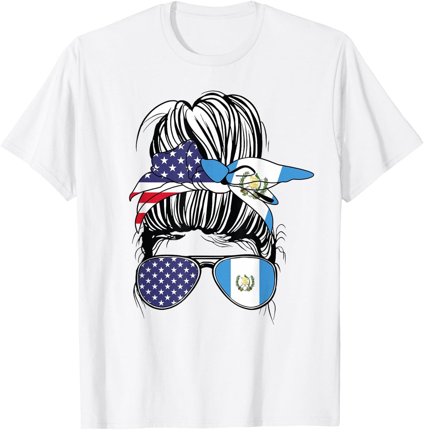Guatemalan American Heritage Women USA Girl Guatemala T-Shirt - T-Shirt | White