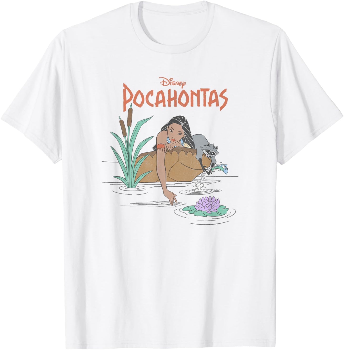 Disney Pocahontas Meeko Afternoon Dreaming T-Shirt - T-Shirt | White