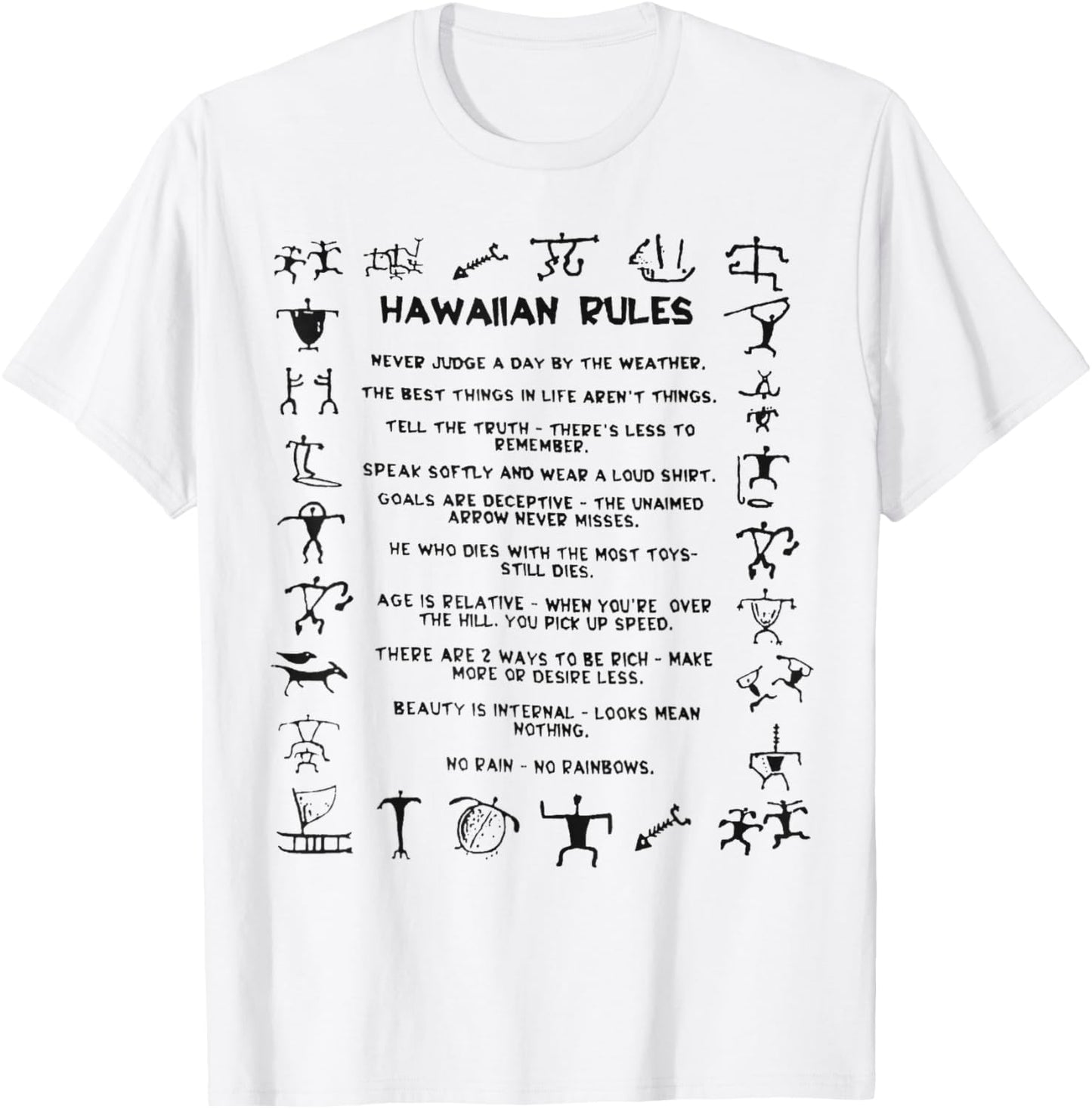 Hawaiian Rules T-Shirt - T-Shirt | White