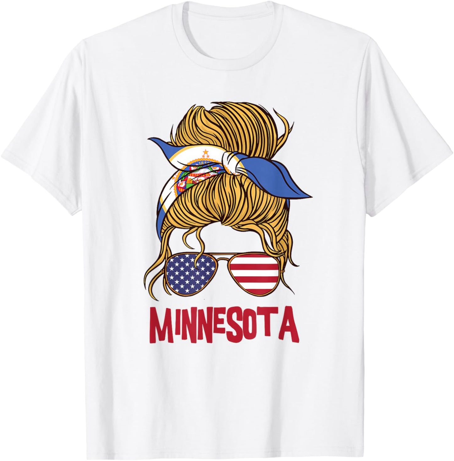 Minnesota for Girls Minnesota proud State Flag T-Shirt - T-Shirt | White