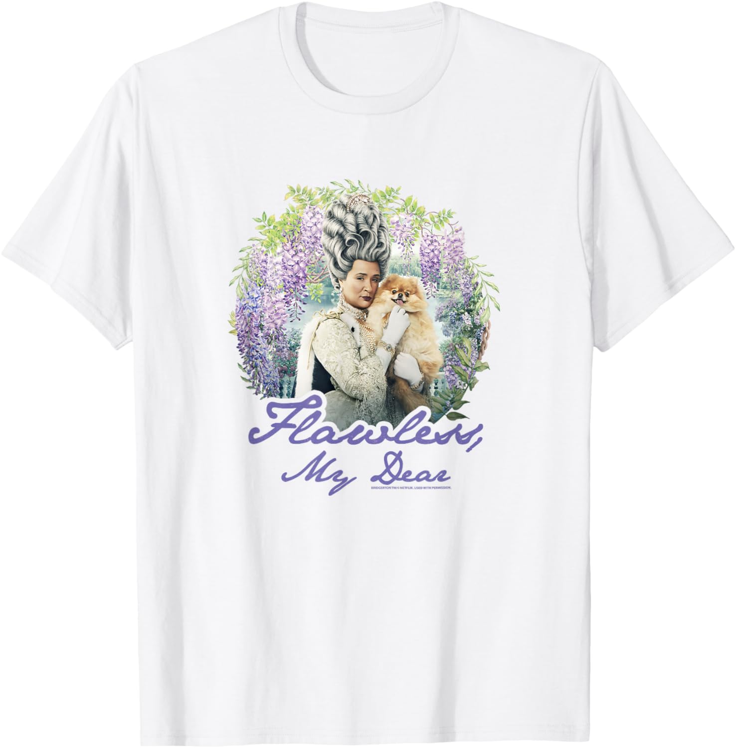 Bridgerton Queen Charlotte Flawless My Dear T-Shirt - T-Shirt | White