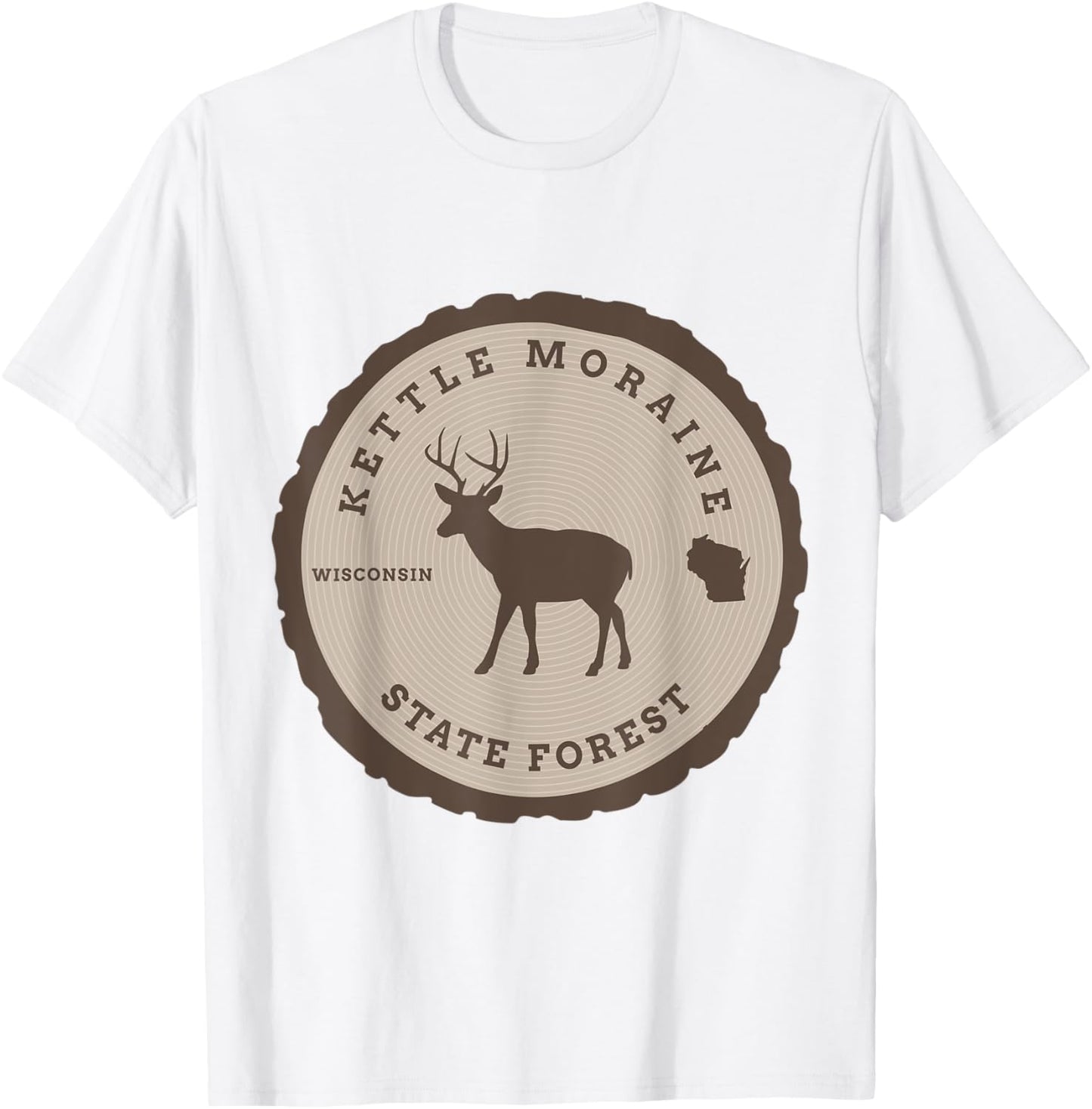 Kettle Moraine State Forest Wisconsin WI Outdoors Deer T-Shirt - T-Shirt | White