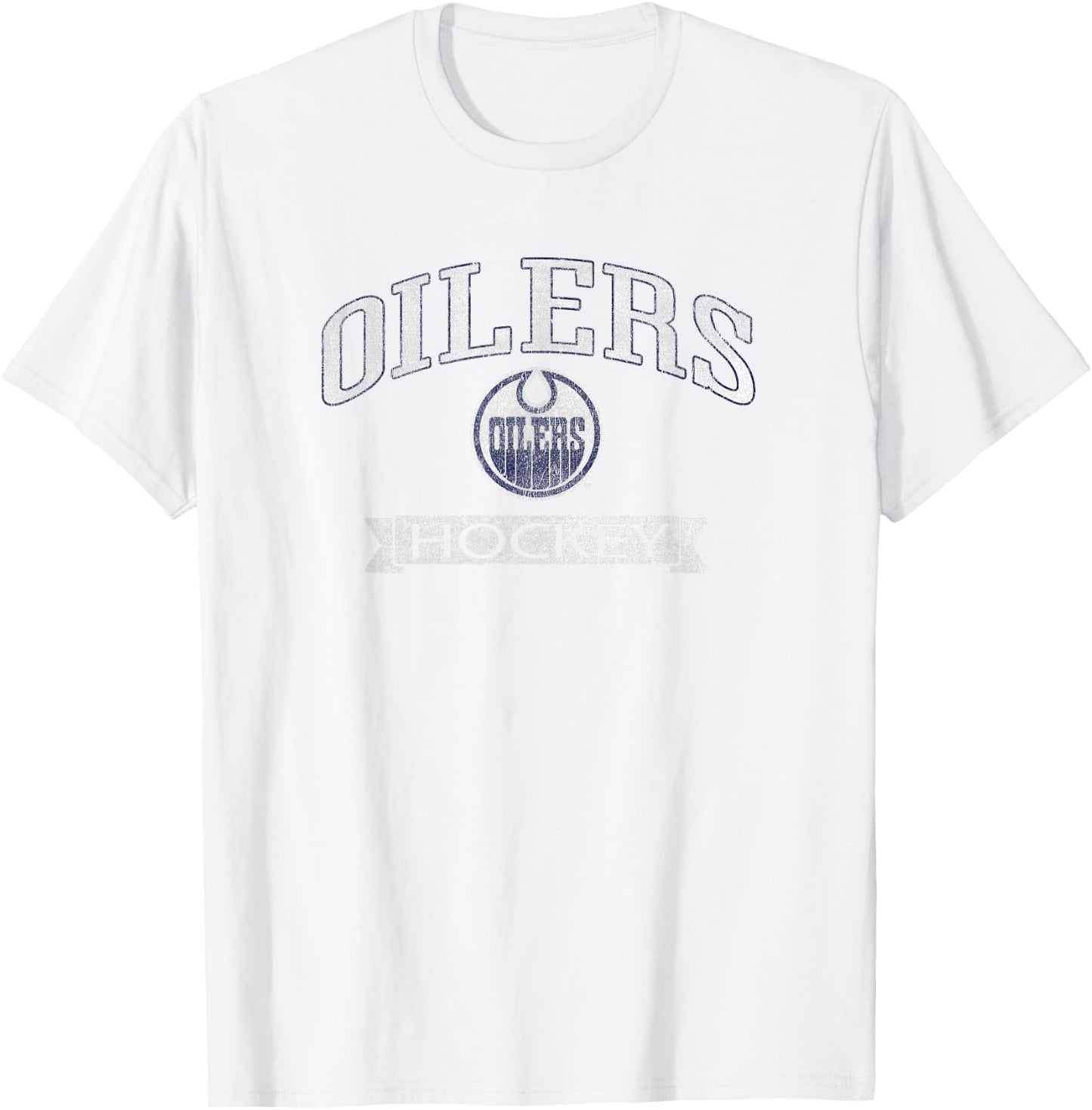 Edmonton Oilers Vintage Hockey Orange Officially Licensed T-Shirt - T-Shirt | White