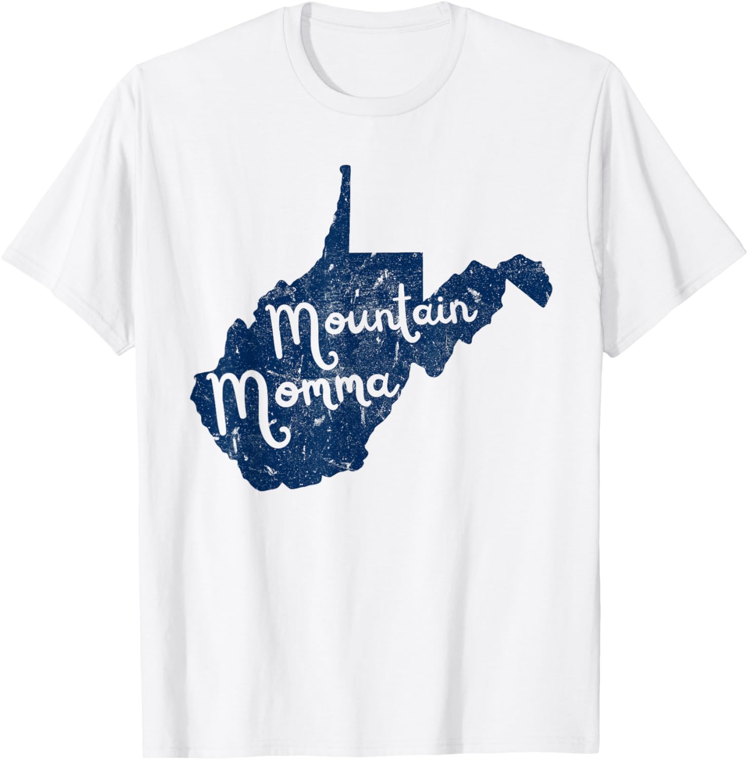 West Virginia Map Mountain Momma WV 304 Home Vintage T-Shirt - T-Shirt | White