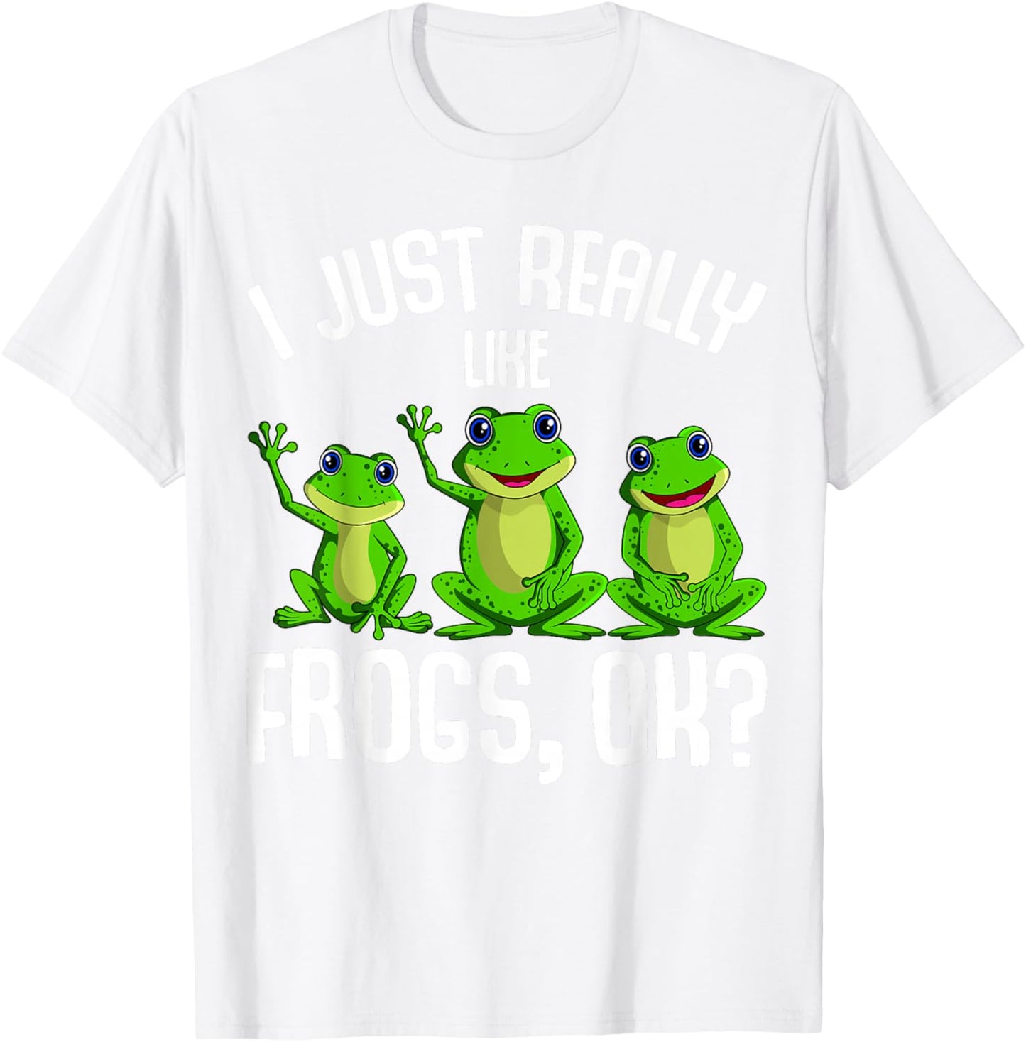 I Just Really Like Frogs Kids Girls Boys Frog T-Shirt - T-Shirt | White