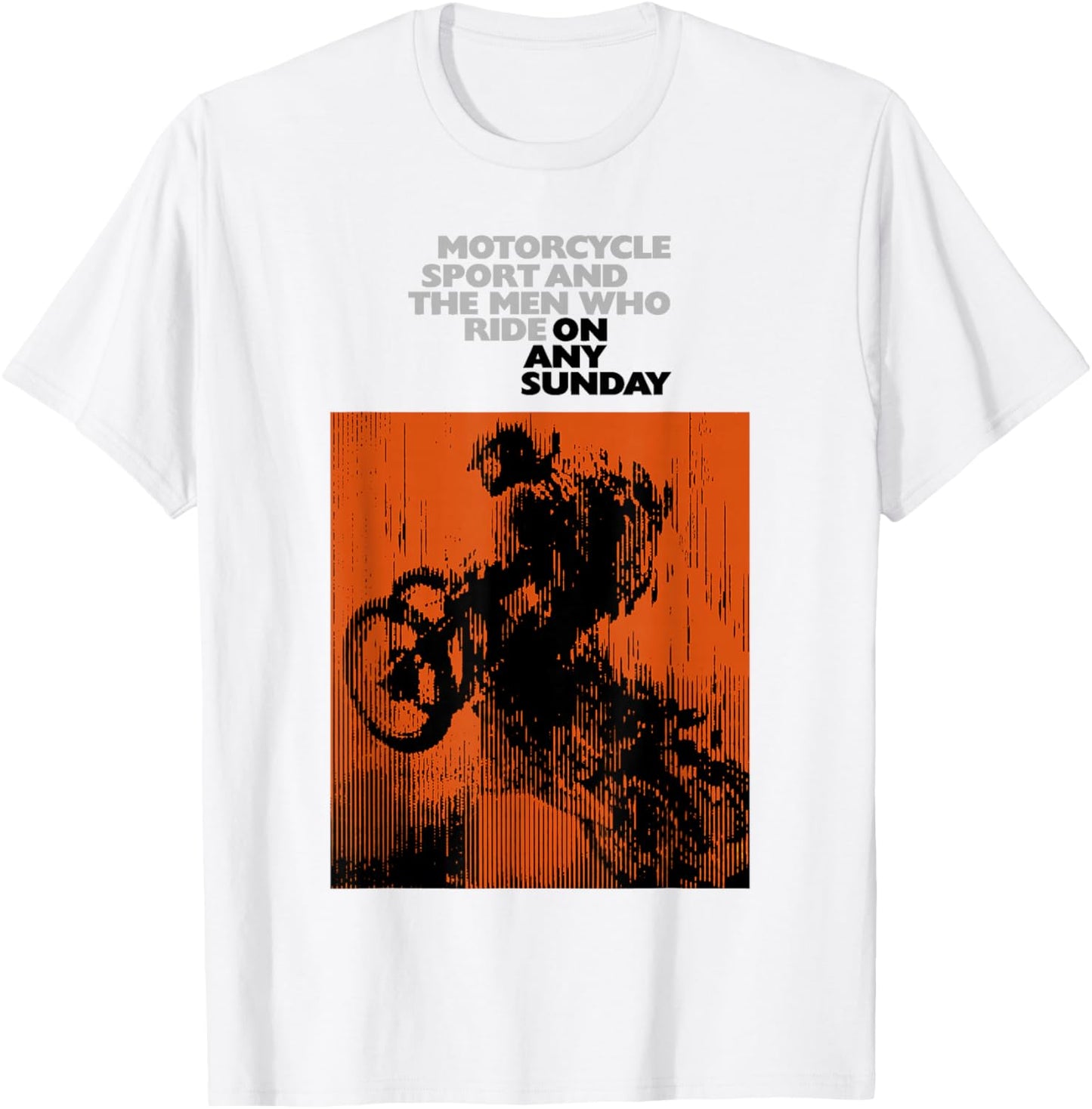 On Any Sunday 1971 Vintage Motorcycle Movie Poster T-Shirt - T-Shirt | White