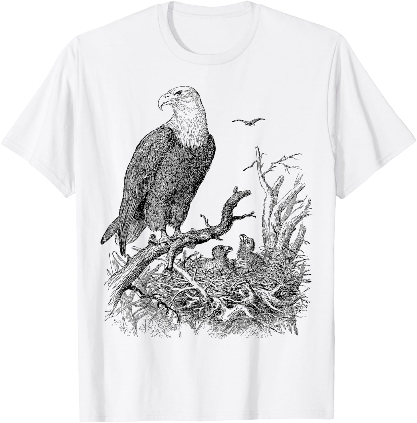 Bald Eagle Nest Baby Bird Watching Group T-Shirt - T-Shirt | White