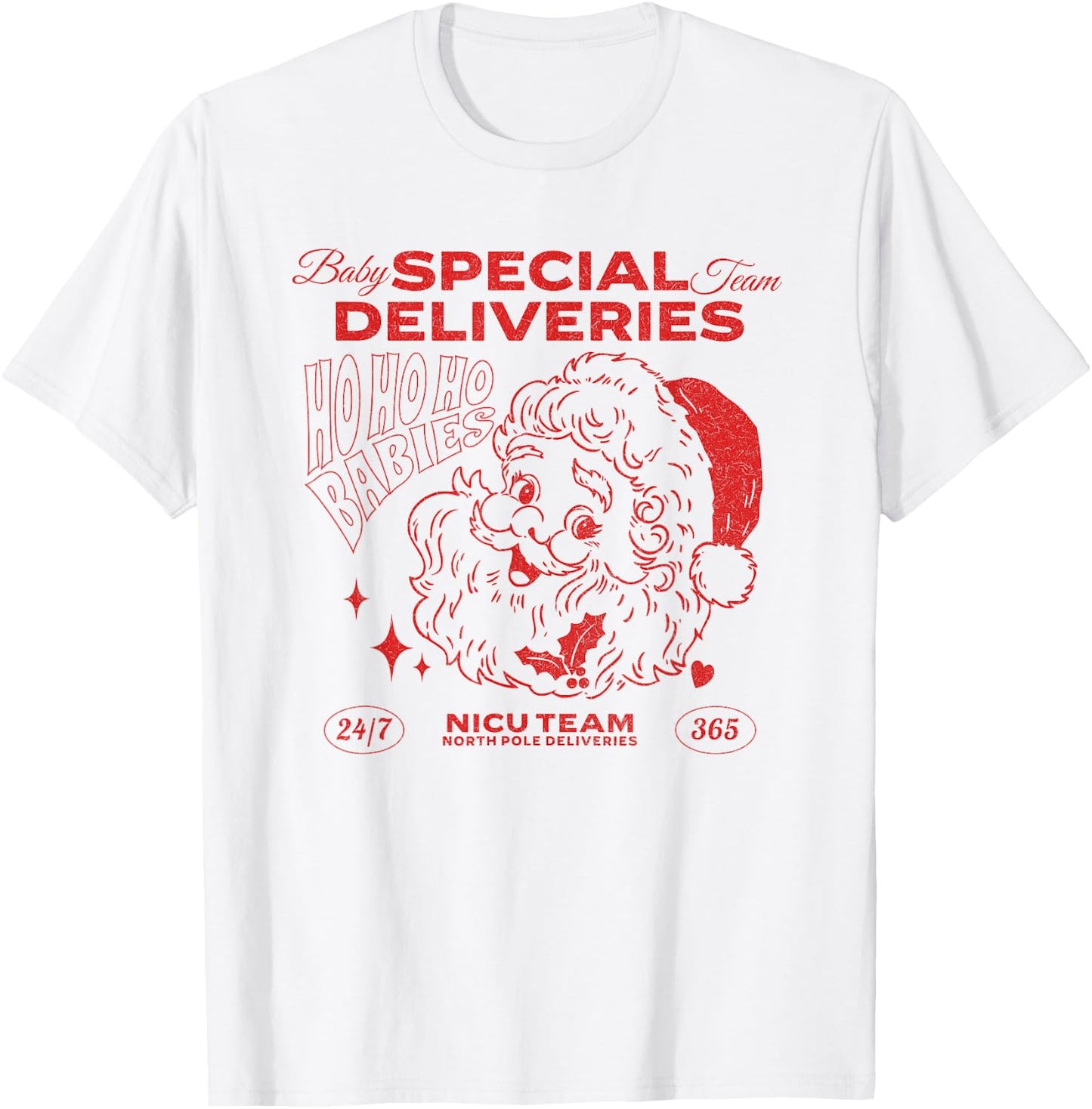 Special Deliveries, NICU Christmas T-Shirt - T-Shirt | White