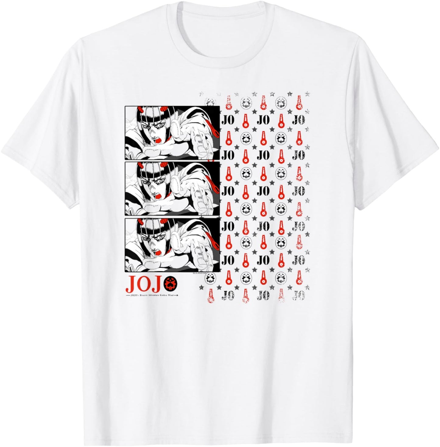 JoJo's Bizarre Adventure Pt 5 Bruno Bucciarati Zippers Anime T-Shirt - T-Shirt | White