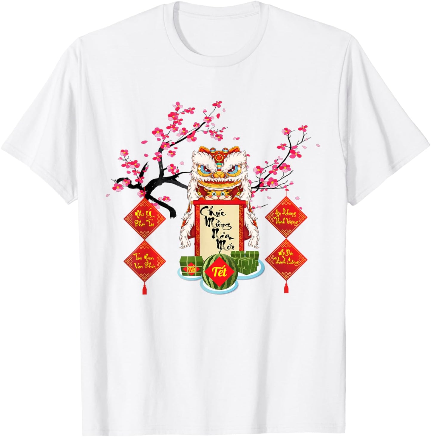 Chuc Mung Nam Moi 2022 Tiger Vietnamese Lunar New Year 2022 T-Shirt - T-Shirt | White