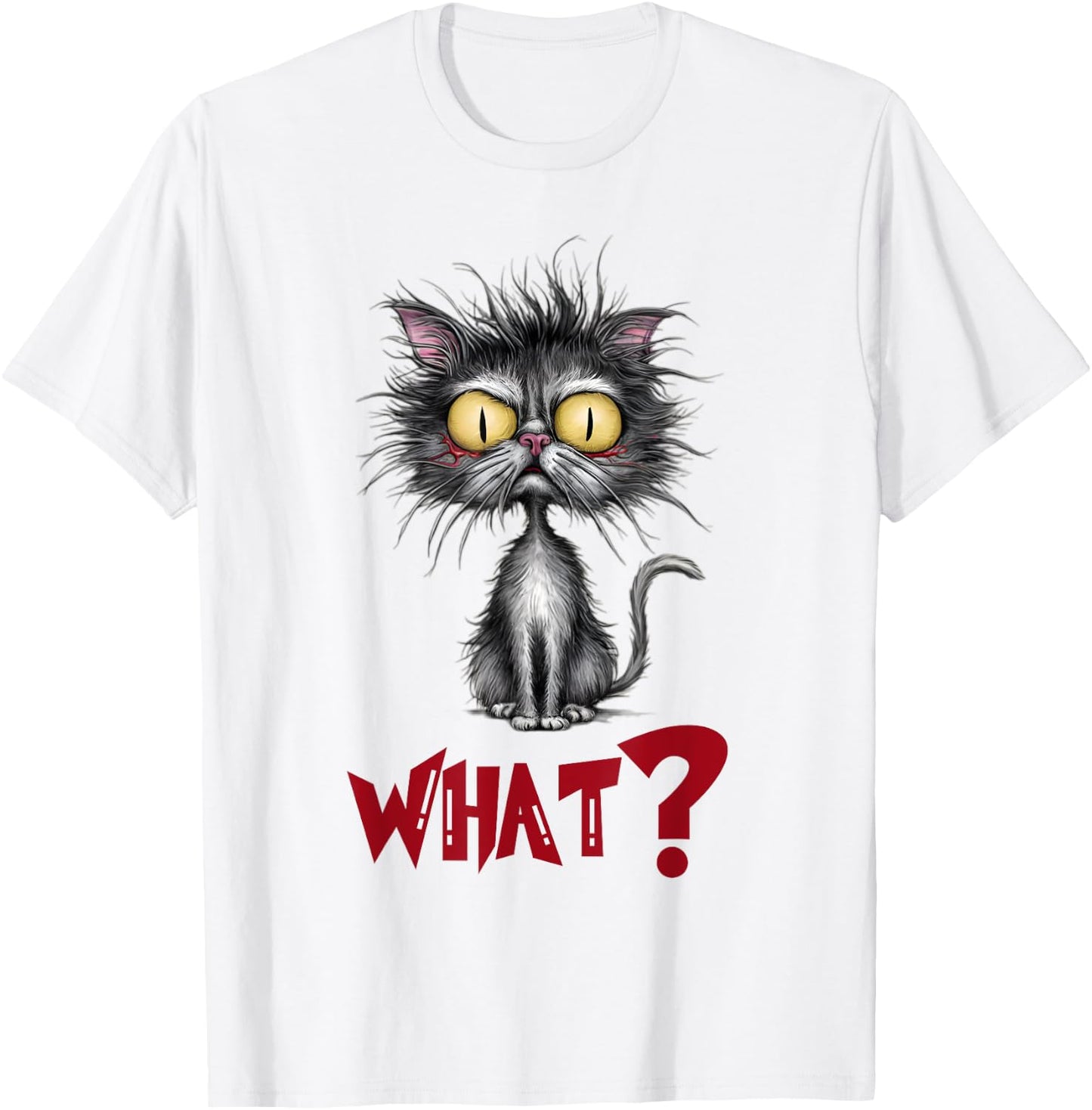 Cat What? Funny Cat Meme Women T-Shirt - T-Shirt | White