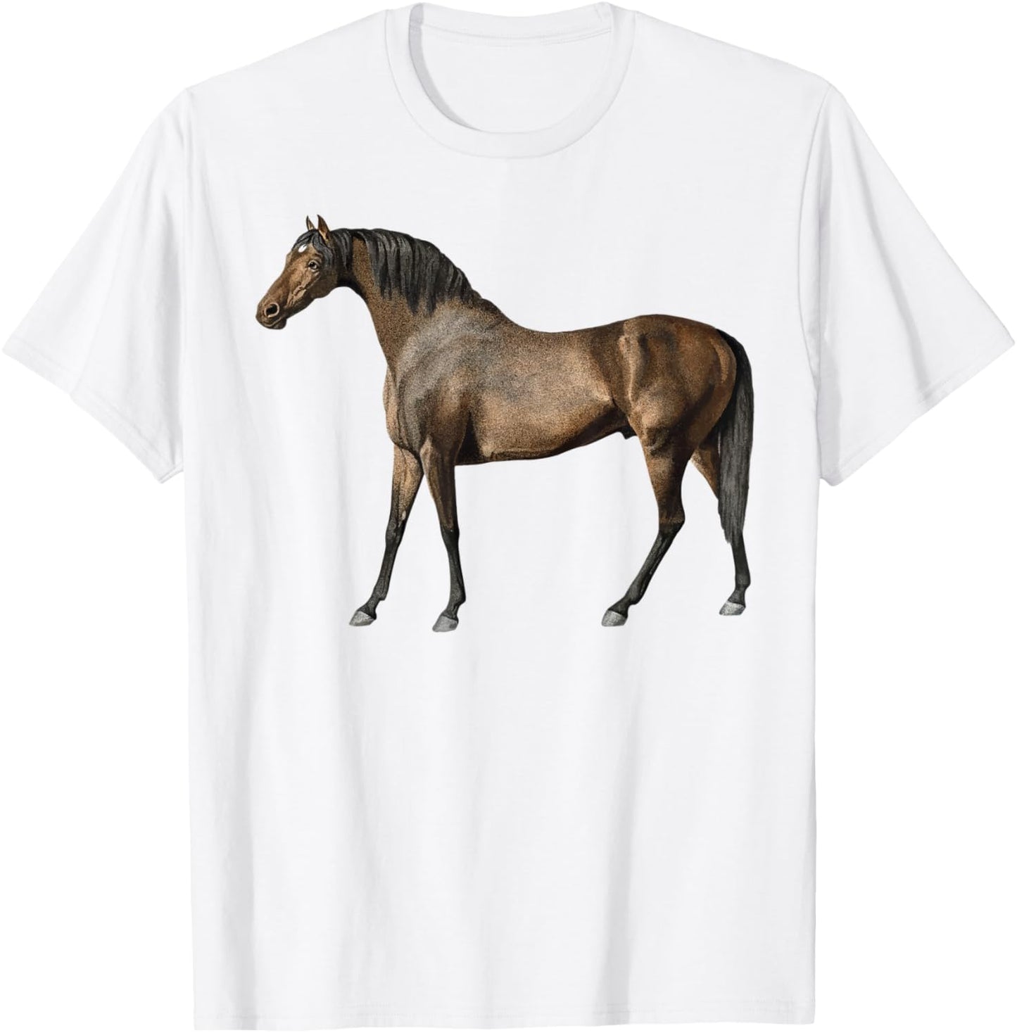 Red black Horses Horseback Riding Horse Lovers Flowers 2021 T-Shirt - T-Shirt | White