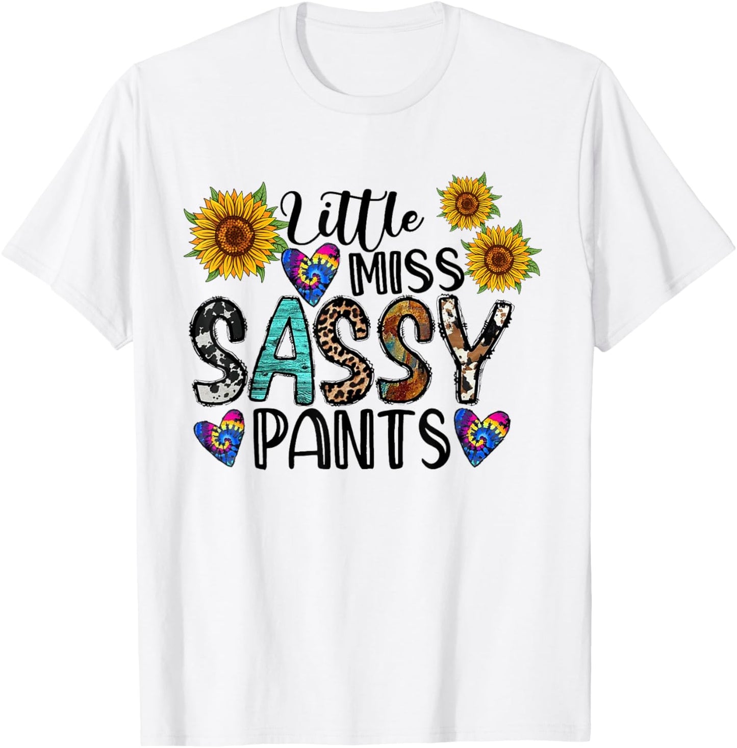 Funny Little Miss Sassy Pants Sassy Gift Young Girl T-Shirt - T-Shirt | White