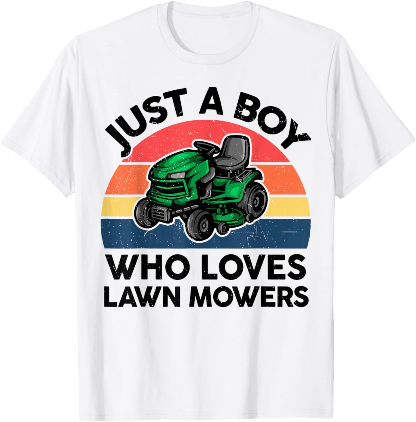 Kids Boy Who Love Lawn Mower T Shirt Toddler Funny Mowing T-Shirt - T-Shirt | White