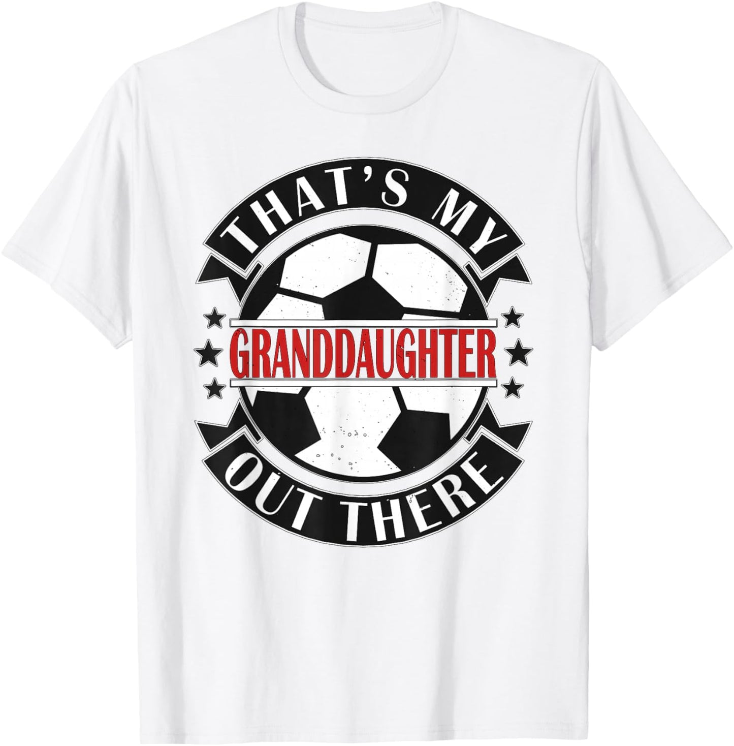 Das ist meine Enkelin da draußen Football Grandma Opa T-Shirt - T-Shirt | White