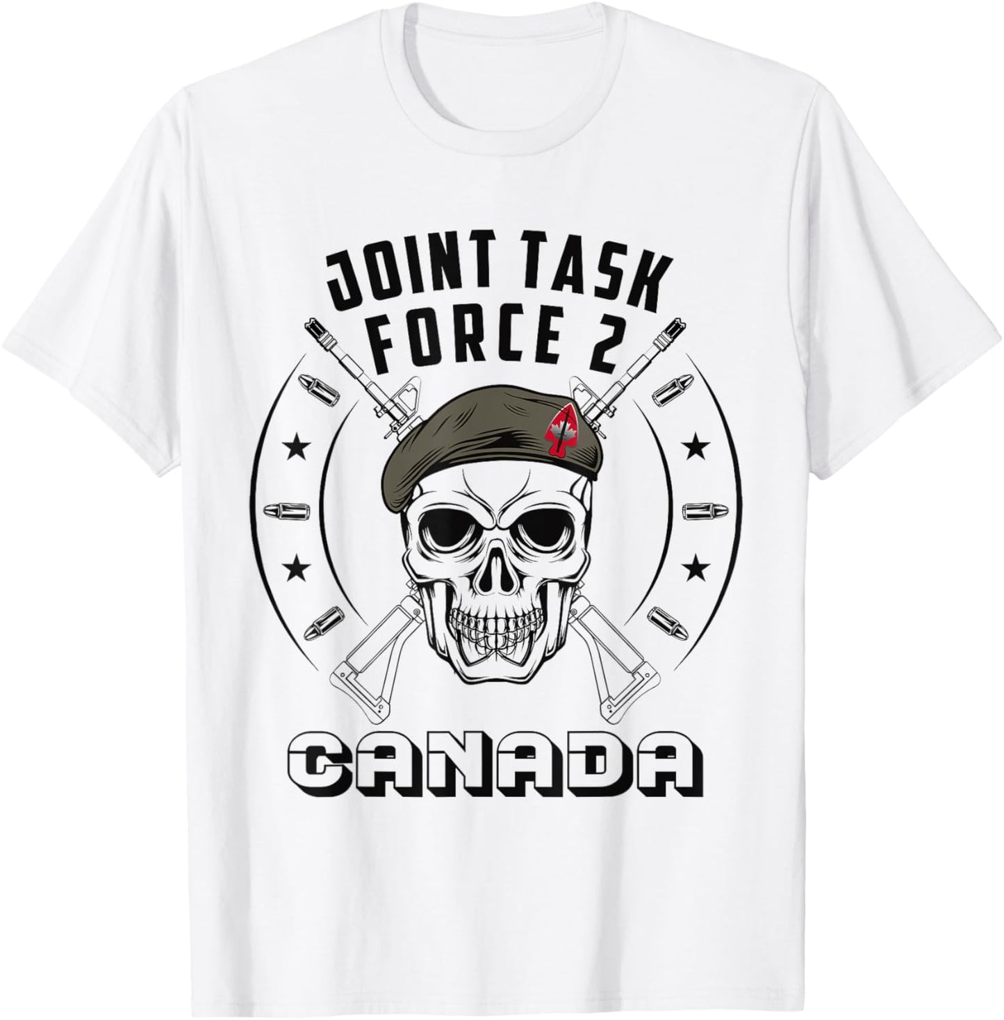 Canadian JTF2 Army Canadian Special Force T-Shirt - T-Shirt | White