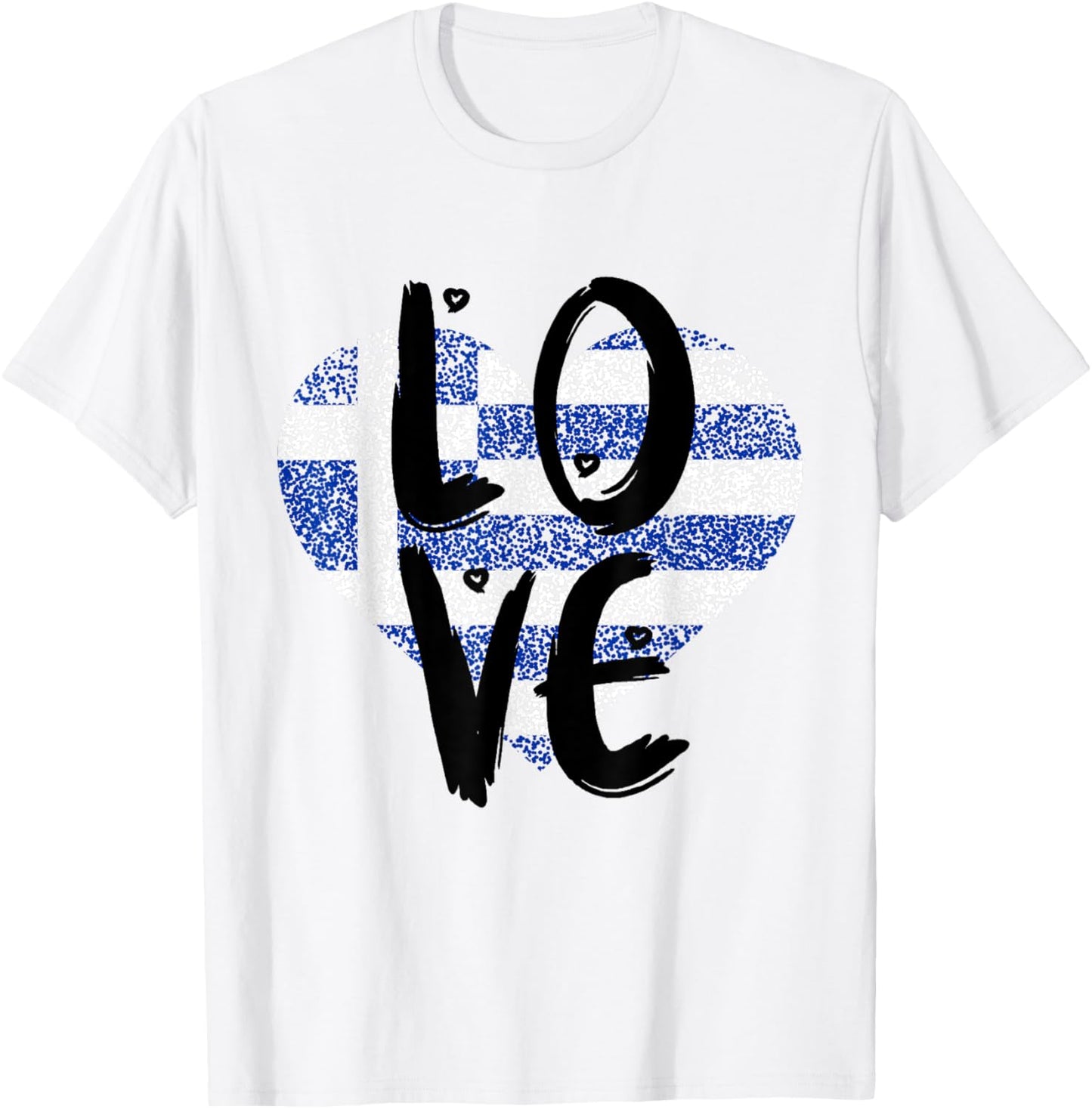 Greece Flag Greek Hellenic Pride Heart T-Shirt - T-Shirt | White