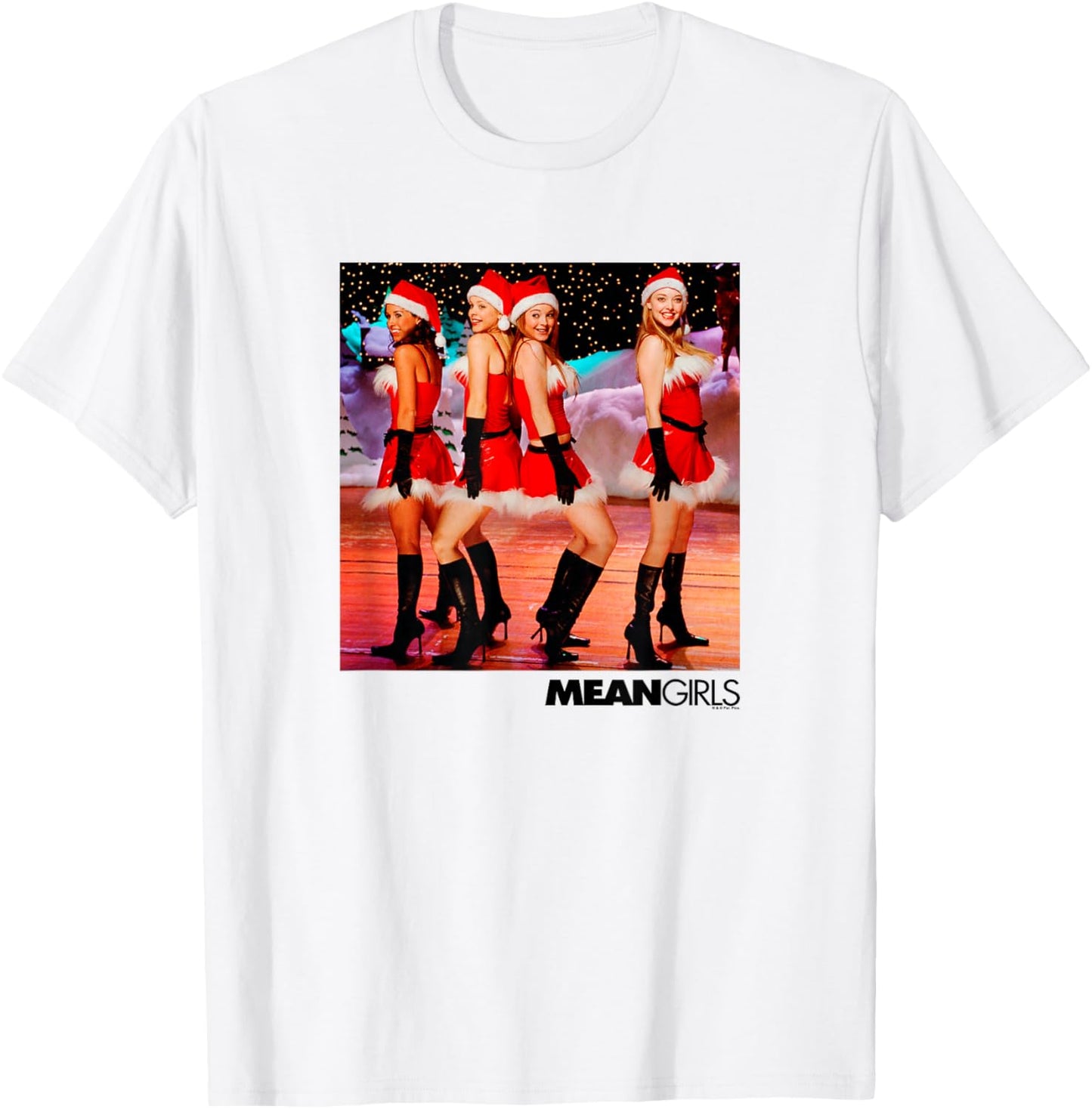Mean Girls - Regina Gretchen Karen Christmas Santa Dance T-Shirt - T-Shirt | White